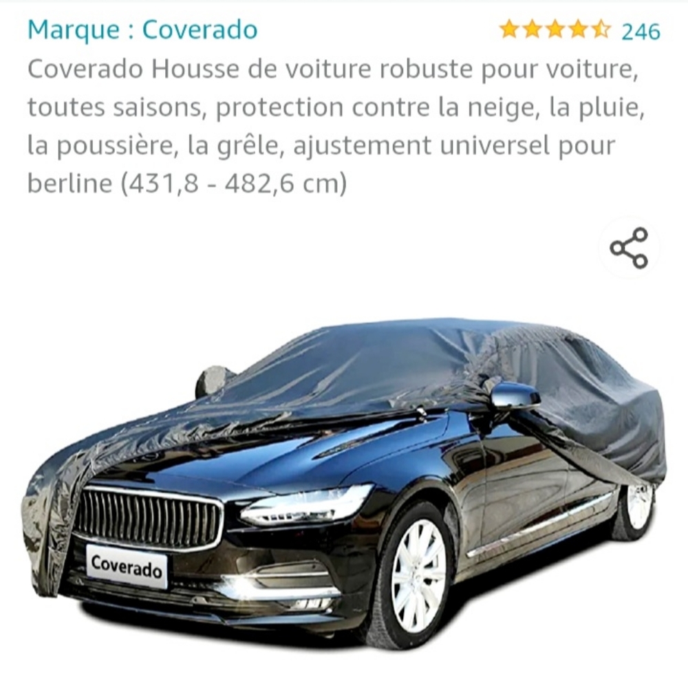 Coverado Heavy Duty Car Cover, All Season Car blue